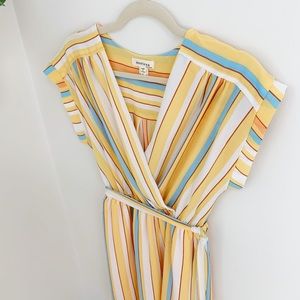 Monteau Yellow Striped Dress